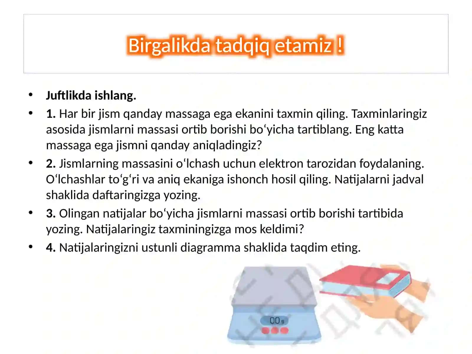 Massa, og‘irlik va qavitatsiya kuchi 4