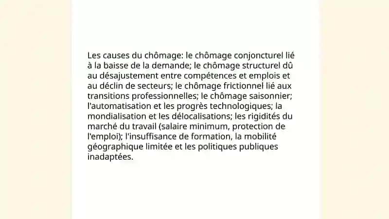 Le chomage 4
