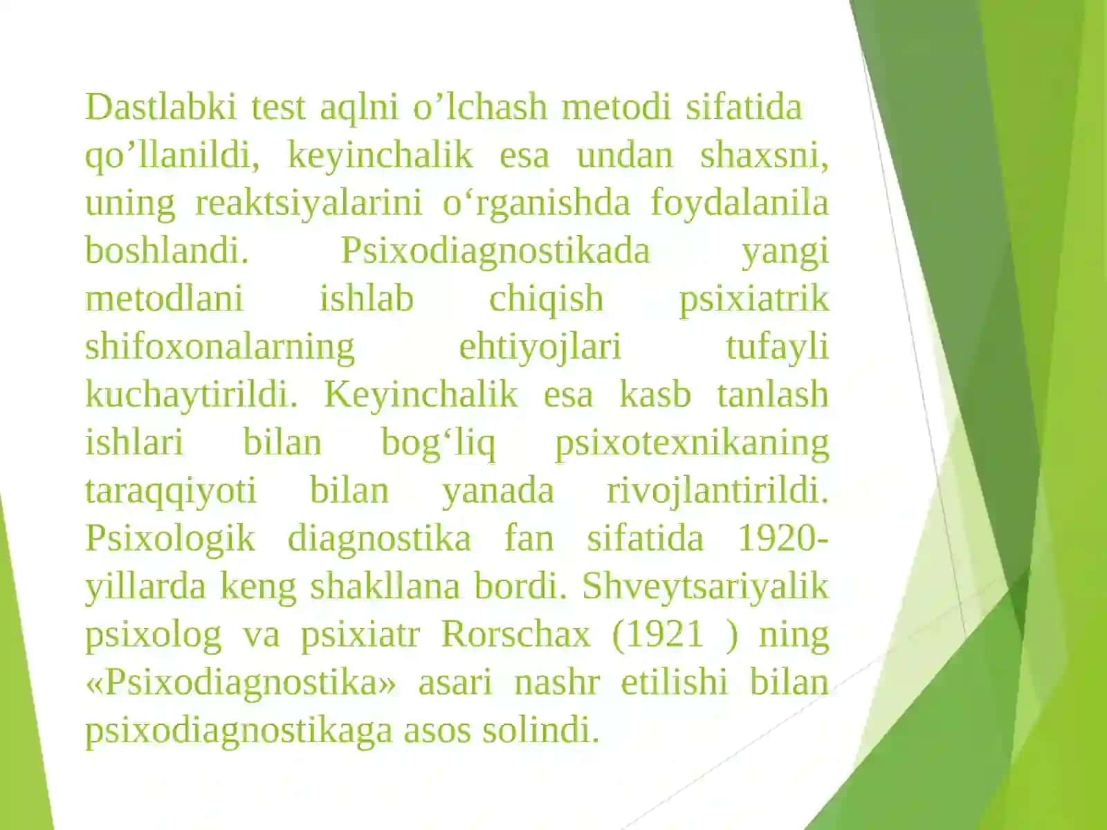 Kasbiy faoliyatning psixodiagnostikasi 4