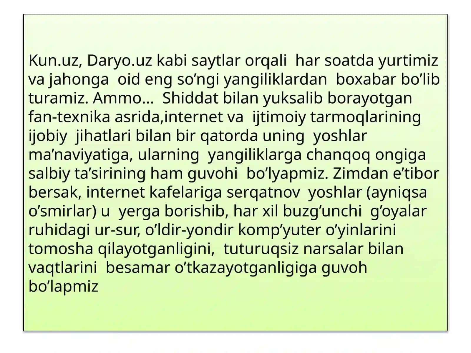 Mediasavodxonlik fanidan tayyorlangan taqdimoti 4