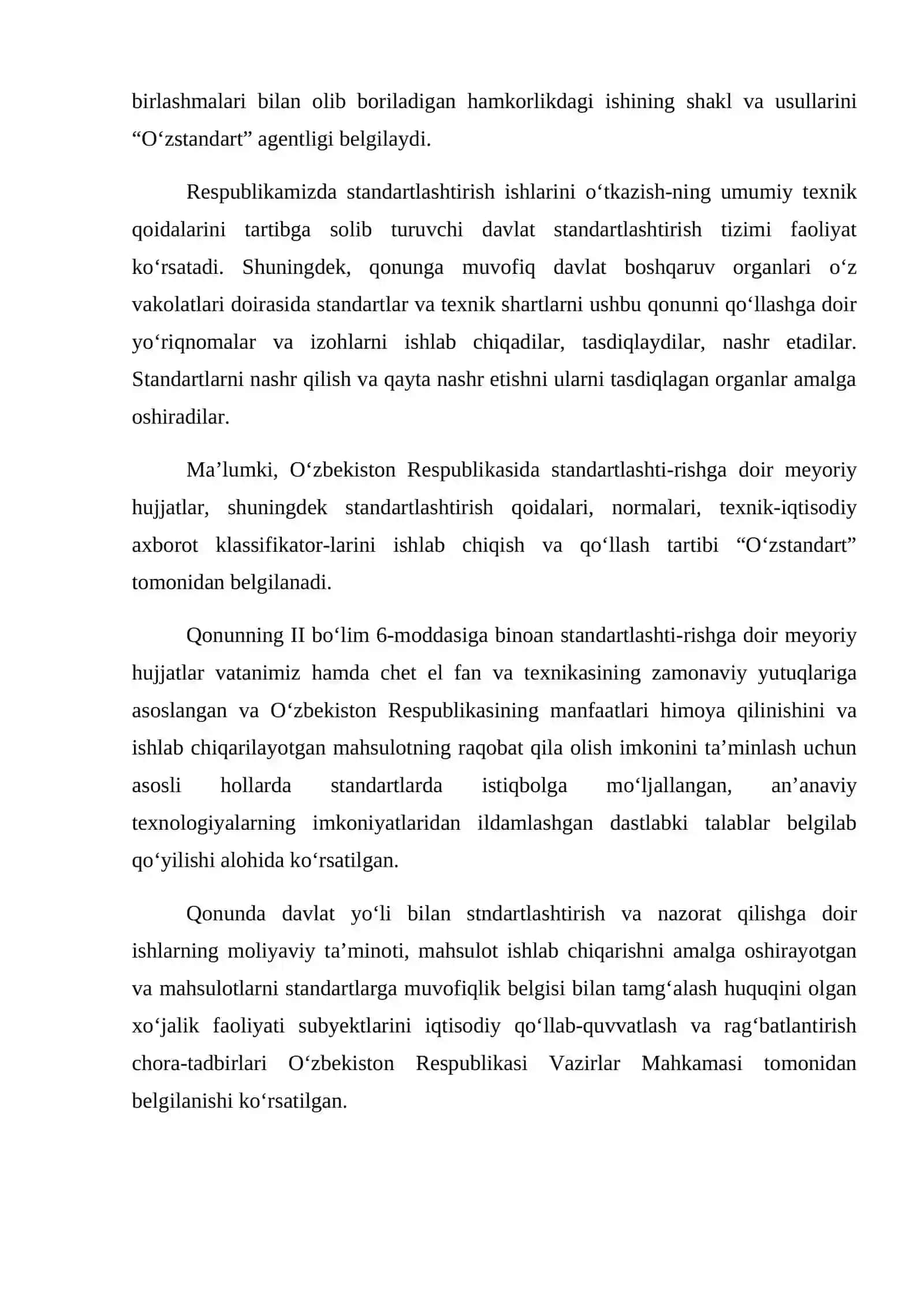 O'zbekistonda standartlashtirishning rivojlanishi 4