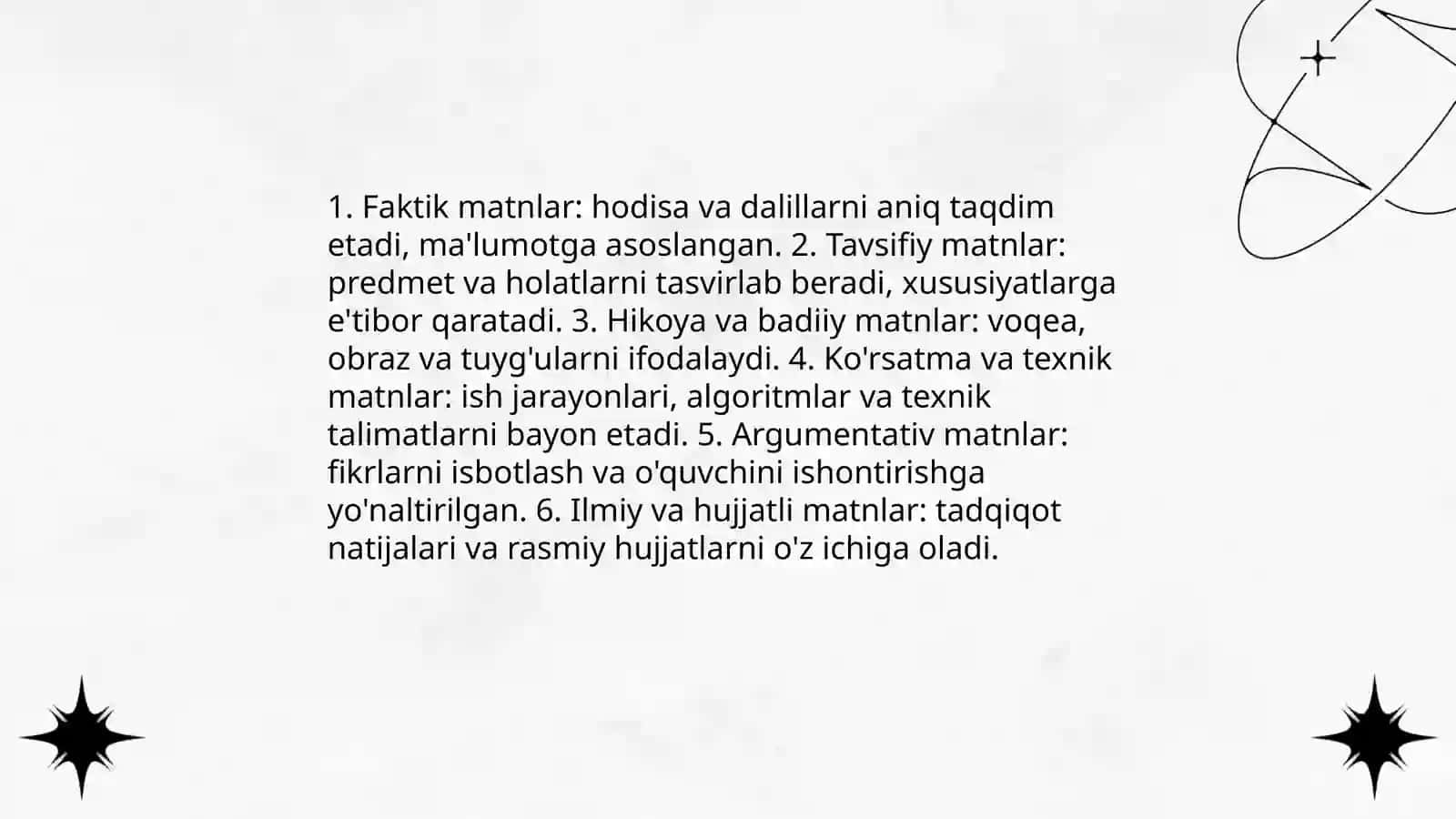 Axborotlarning turlari va xususiyatlari 4