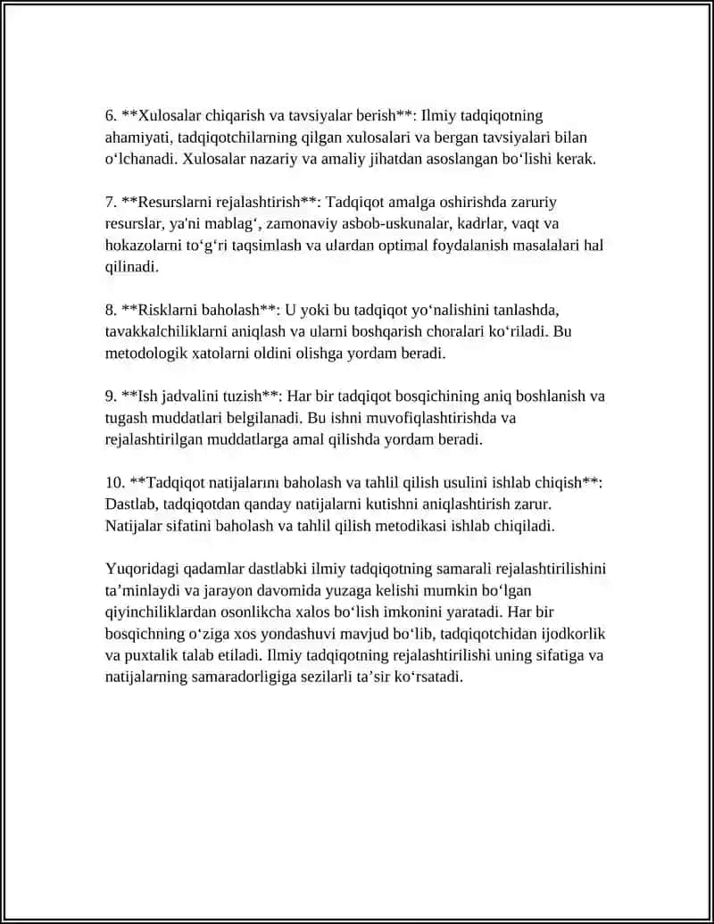 DASTLABKI ILMIY TADQIQOTNI YOZISH UZULARI 4