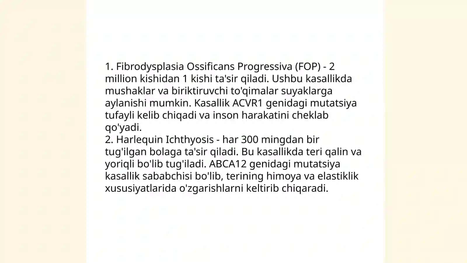 Genetik kasalliklarni tasniflash 4