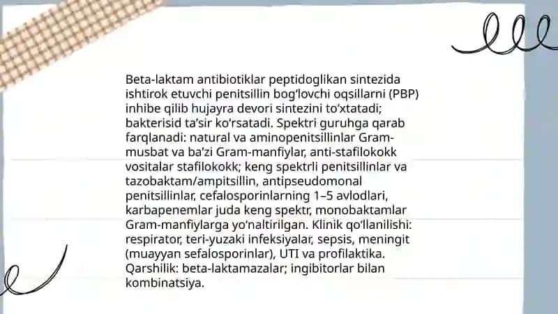 Anti mikrob dori moddalari farmakologiasi 4