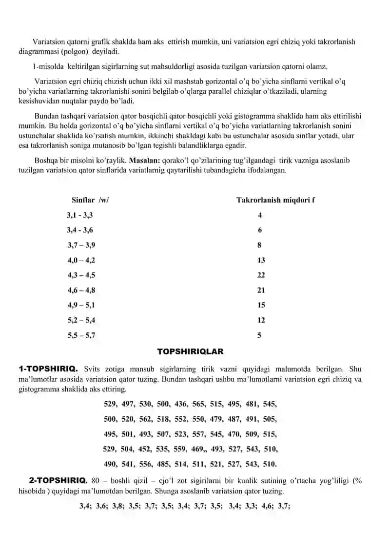 Variatsion qator  to’g’risida tushuncha 4