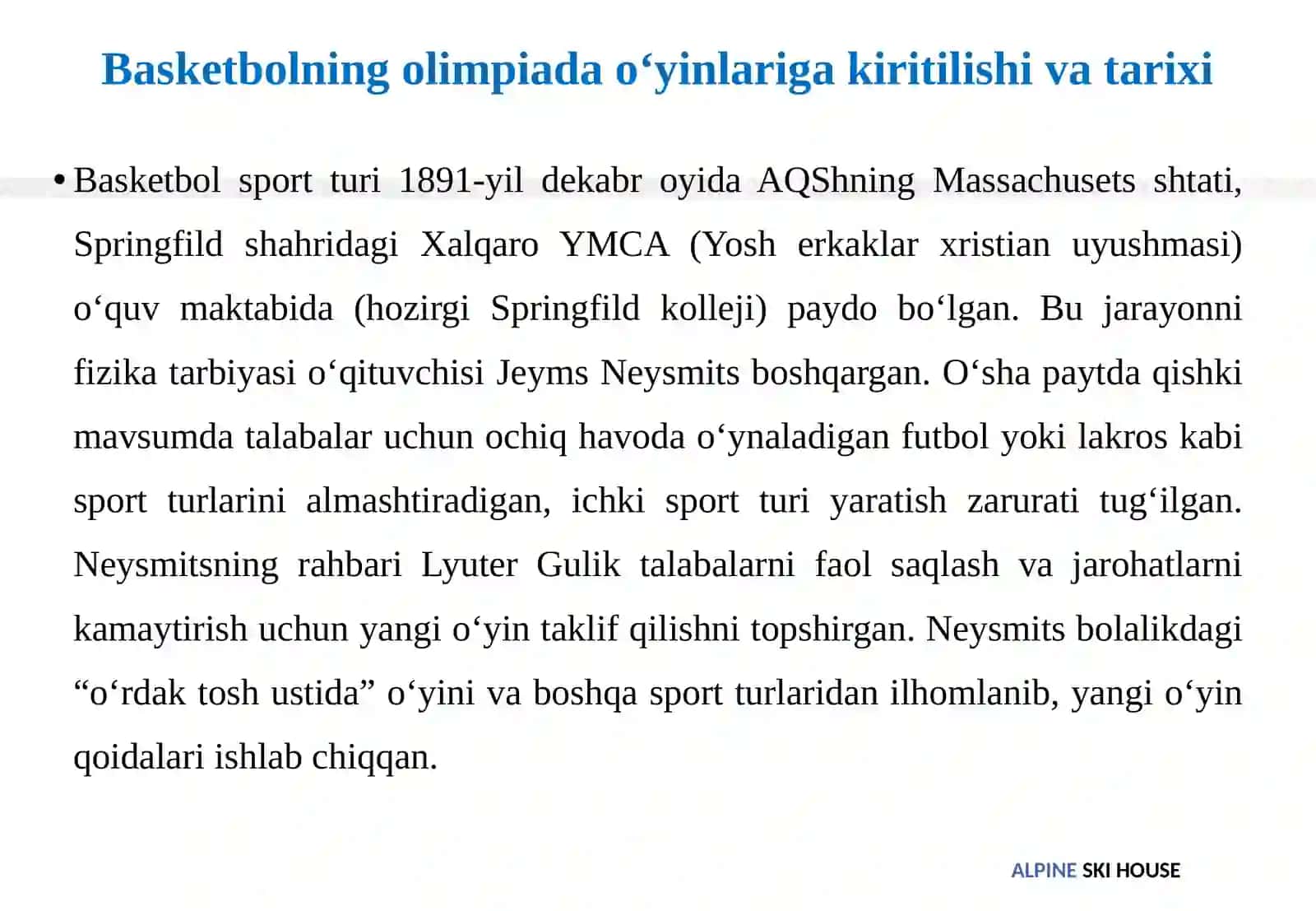 Basketbol bo‘yicha Olimpiada o‘yinlarini o‘tkazilishi 4