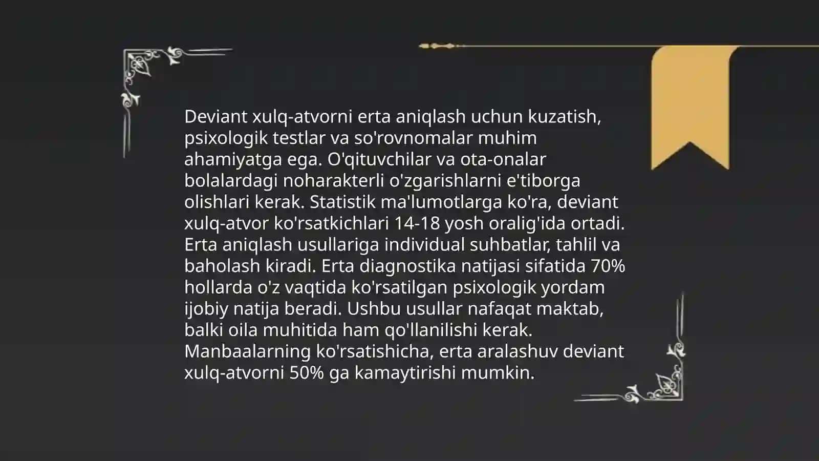 Yoshlar oʻrtasidagi deviant xulq--atvor profilaktikasi 4