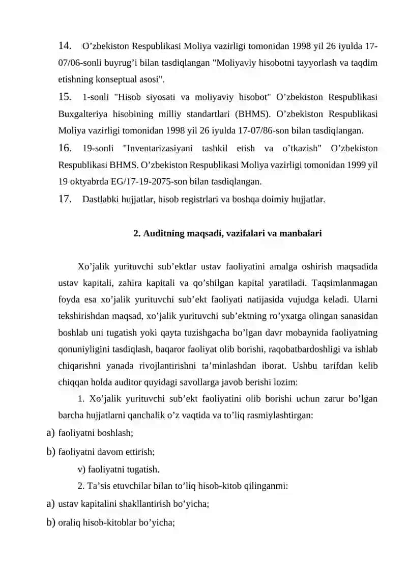 Xususiy kapital auditining mе’yoriy asoslari 4