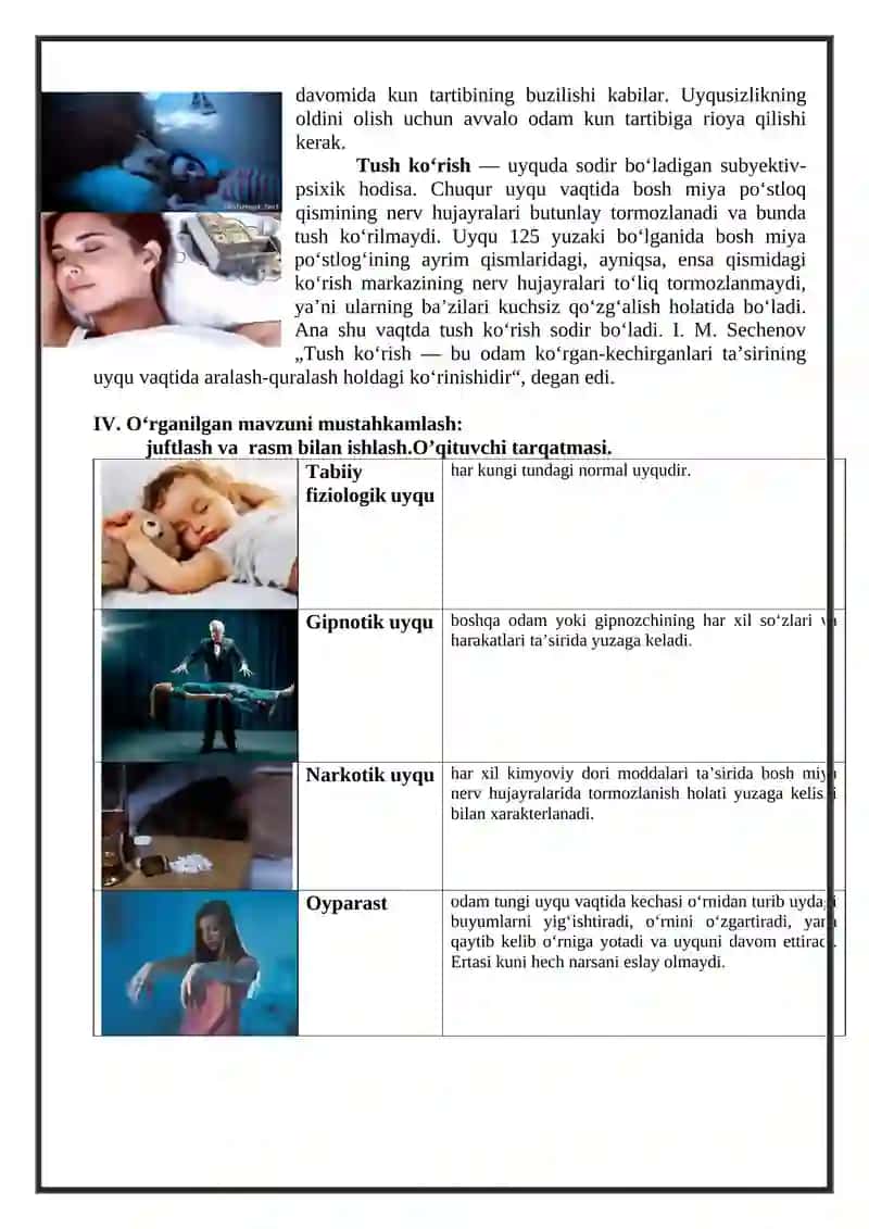 Uyqu va uning ahamiyati 4