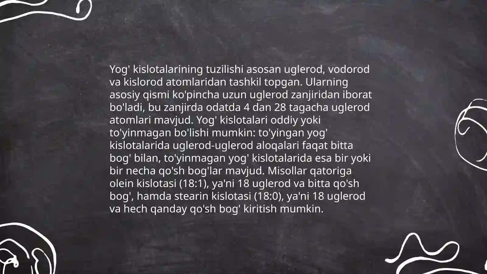 Lipidlarning tuzilishi va funksiyalari 4