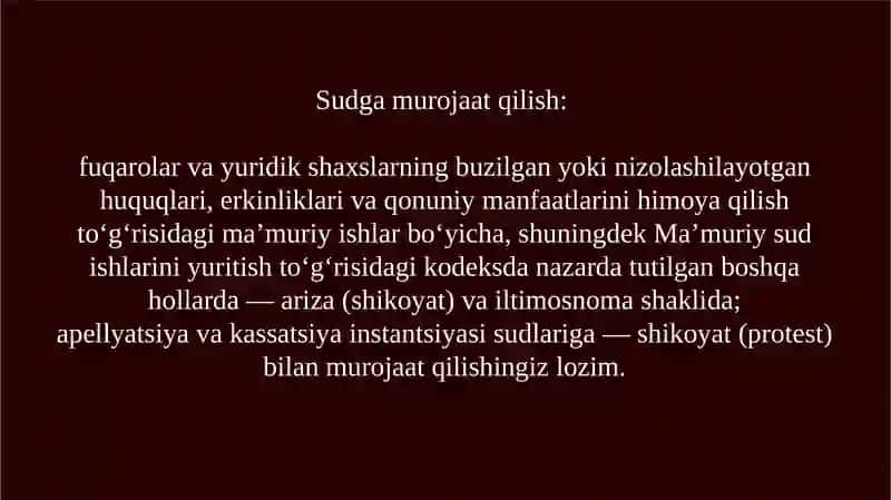 MA’MURIY SUDGA ARIZA KIRITISH TARTIBI 4