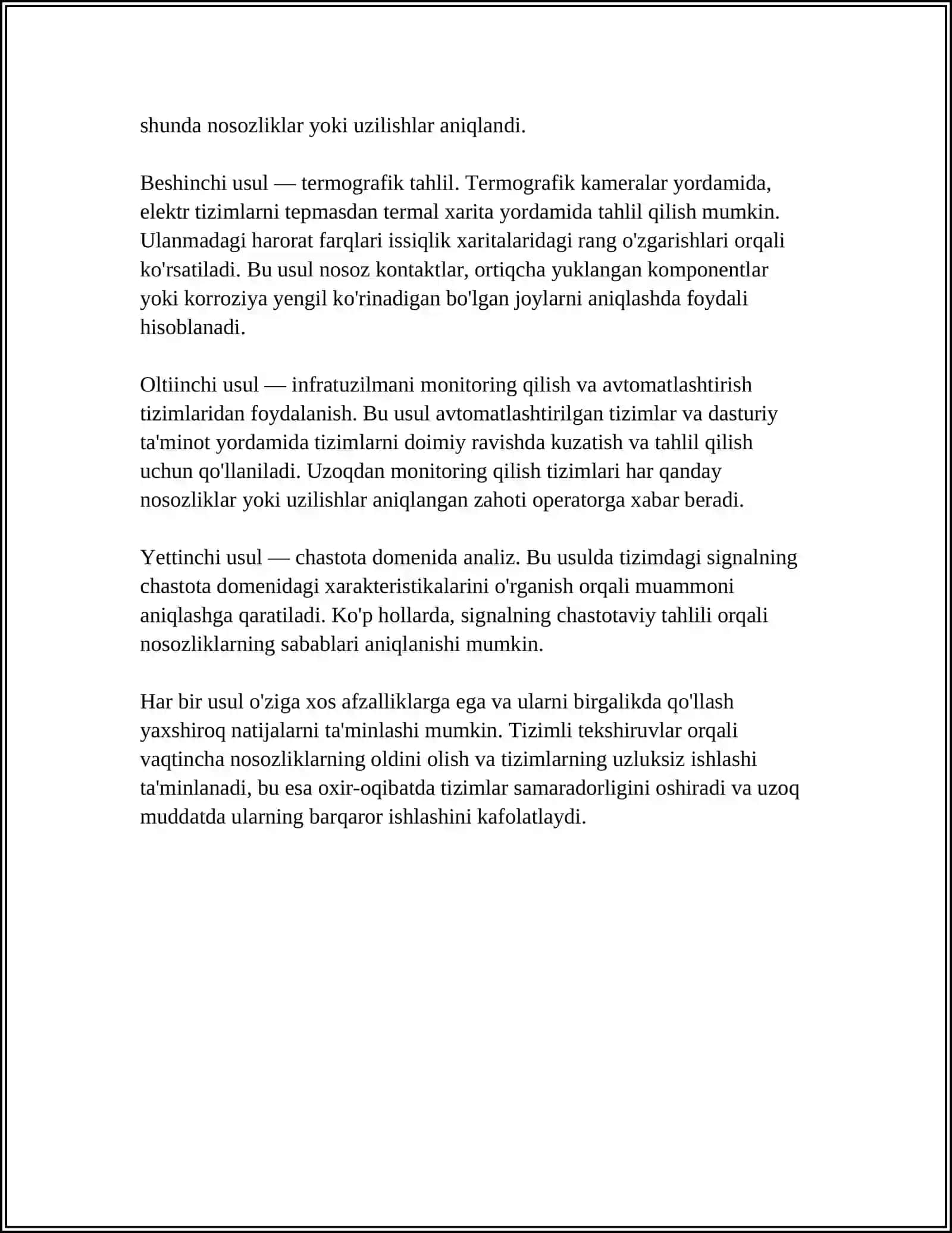 TIZIMLI BLOK ULANGANLIGINI TEKSHIRISH 4