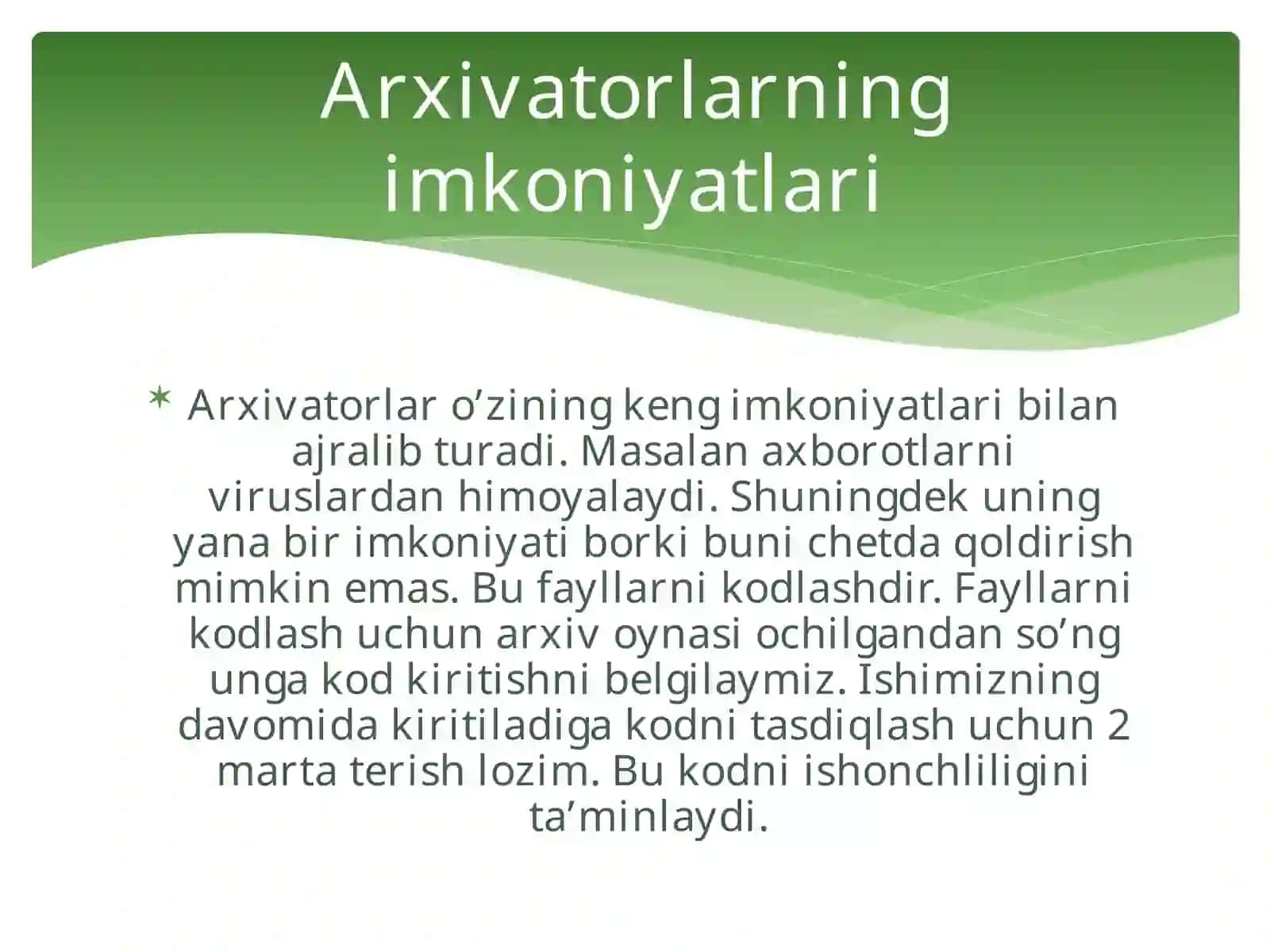 Arxivatorlar haqida tushuncha 4