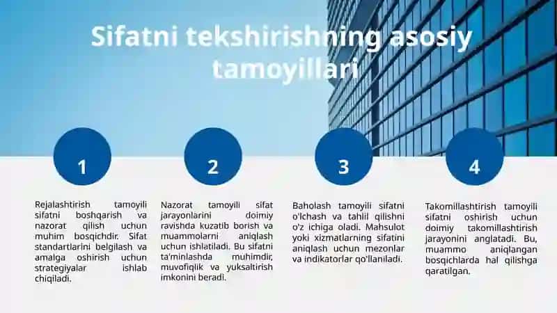 Sifatni tekshirish tamoyillari 4
