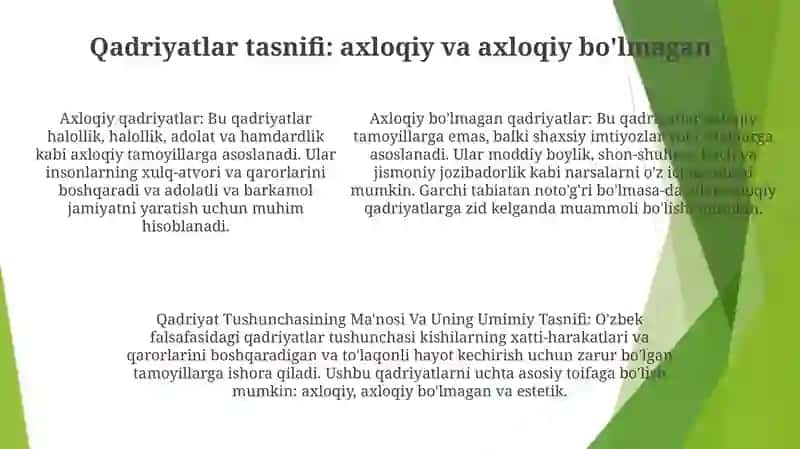 Qadriyat Tushunchasining Ma'Nosi Va Uning Umumiy Tasnifi 4