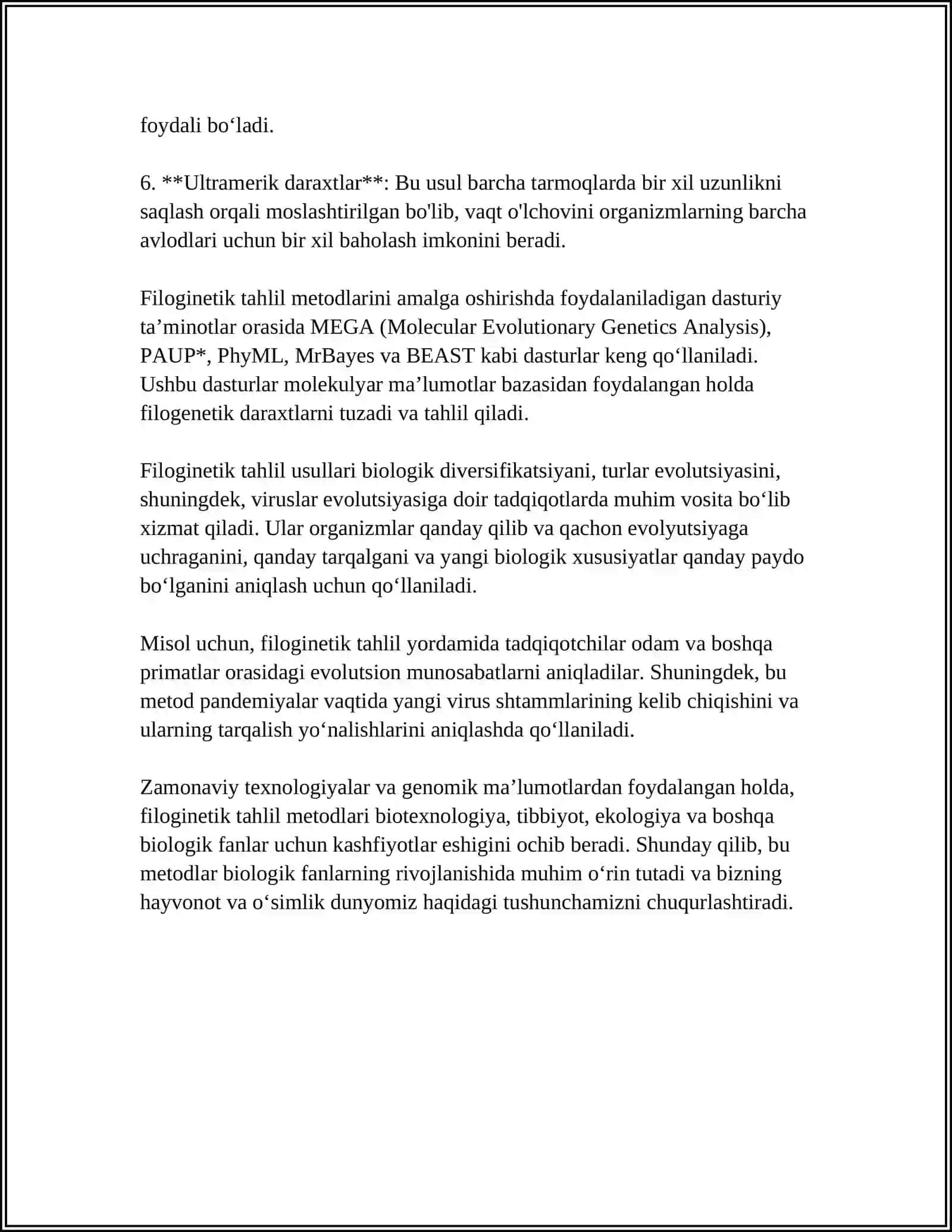 FILOGINETIK TILSHUNOSLIK 4