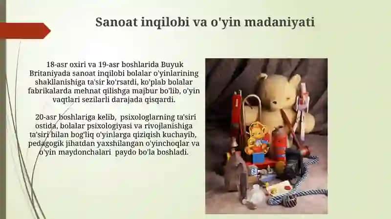 O'yin bola faoliyatining asosiy turi 4