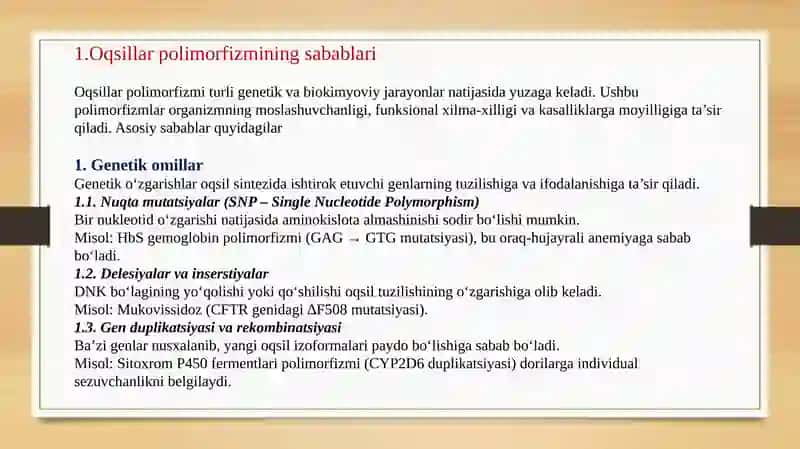 Oqsillar polimorfizmi 4
