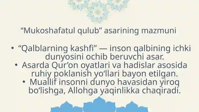 Mukoshafatul qulub 4