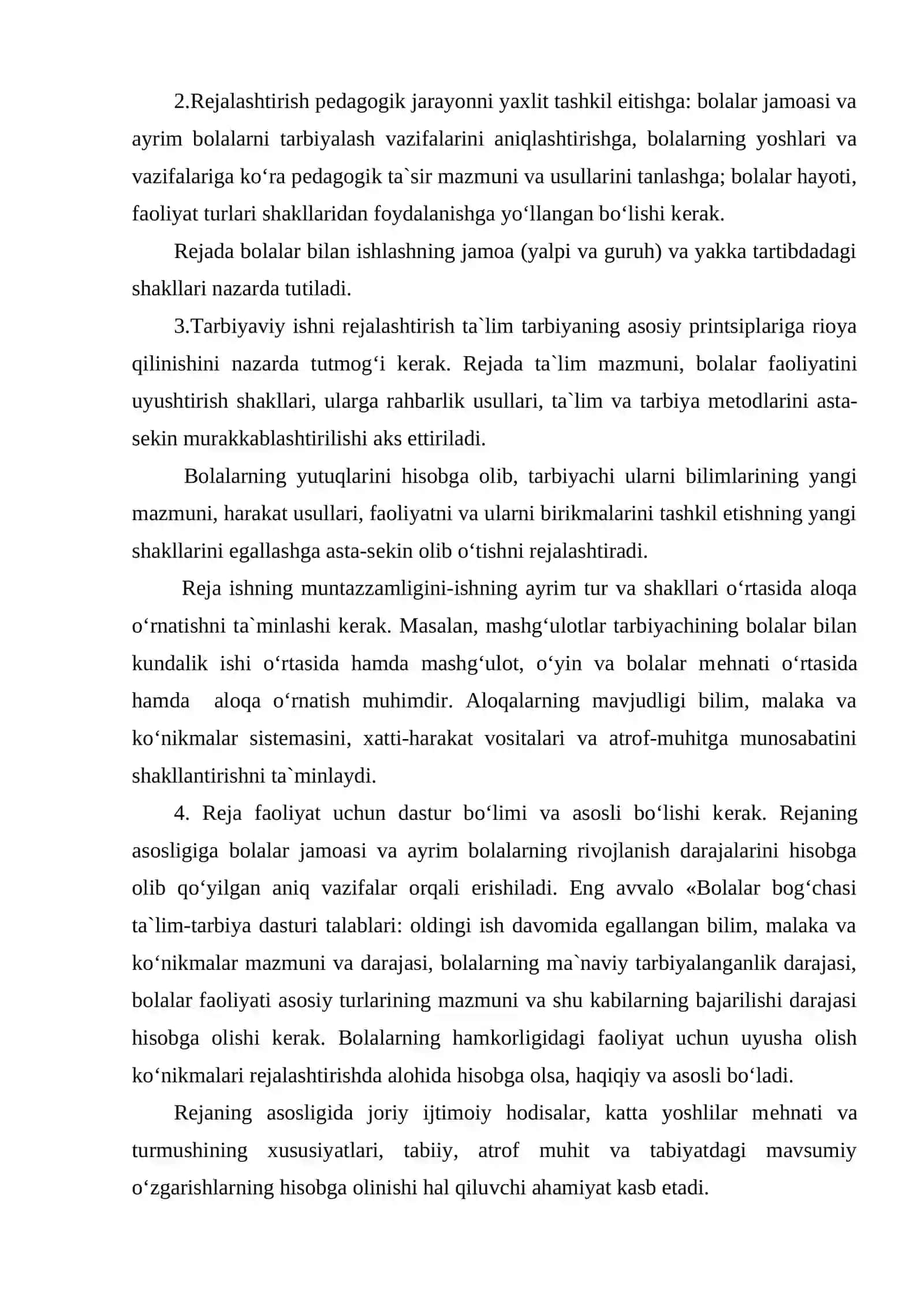 Ta’lim tarbiya ishlarini rejalashtirish 4