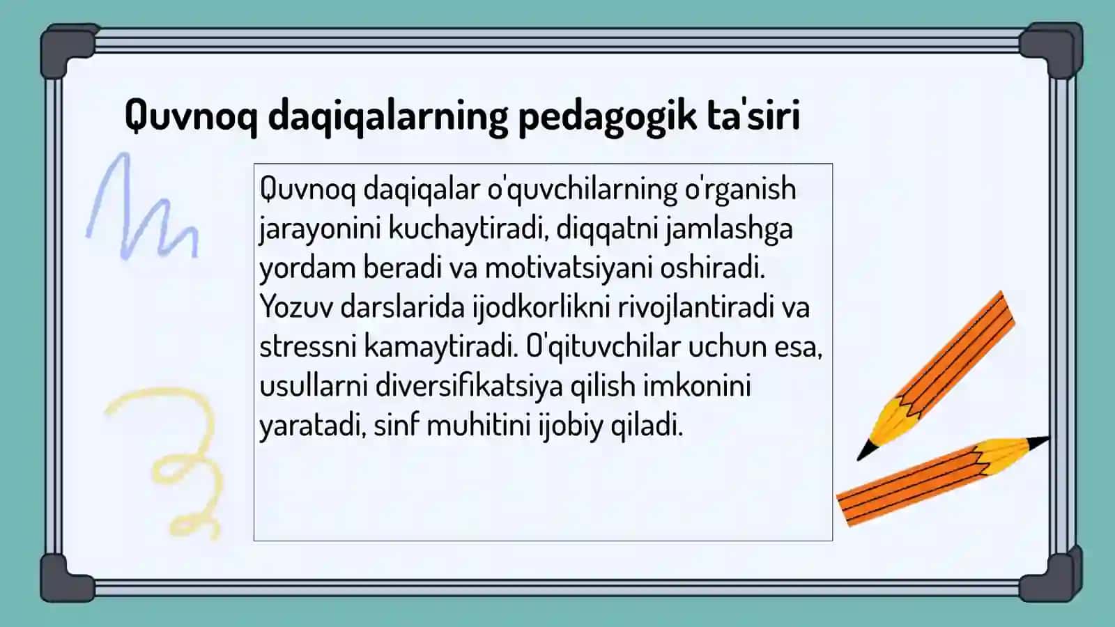 Yozuv darslarida quvnoq daqiqalardan foydalanish 4