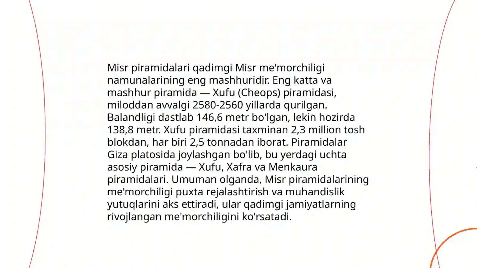 Qadimgi Misr madaniyati va arxitekturasi 4
