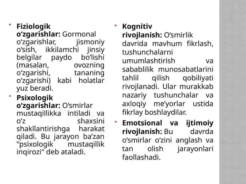 o'smirlik davrida psixik rivojlanish xususiyatlari 4