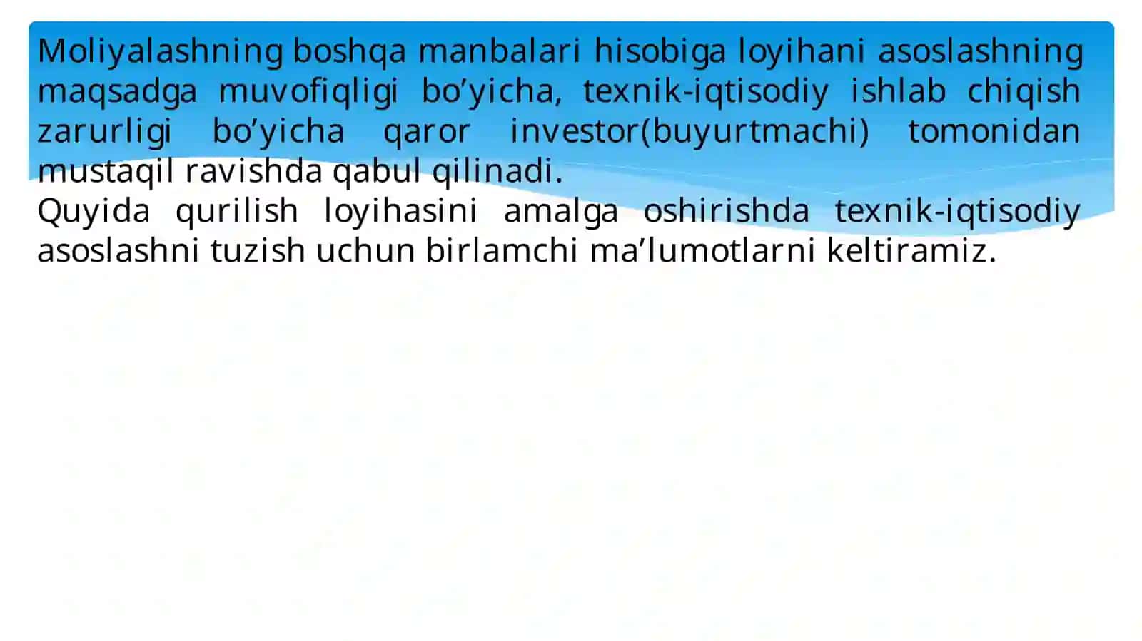 Loyiha boshqarishda Texnik topshiriqdani o'rni 4