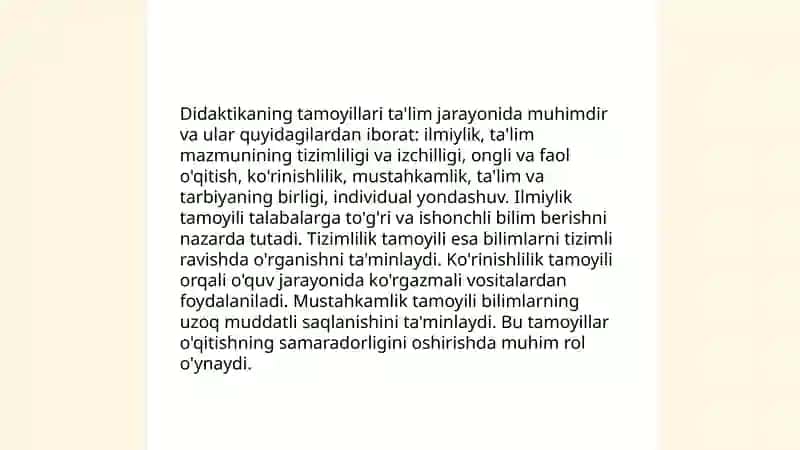 Ta'lim qonuniyatlari va tamoyillari 4