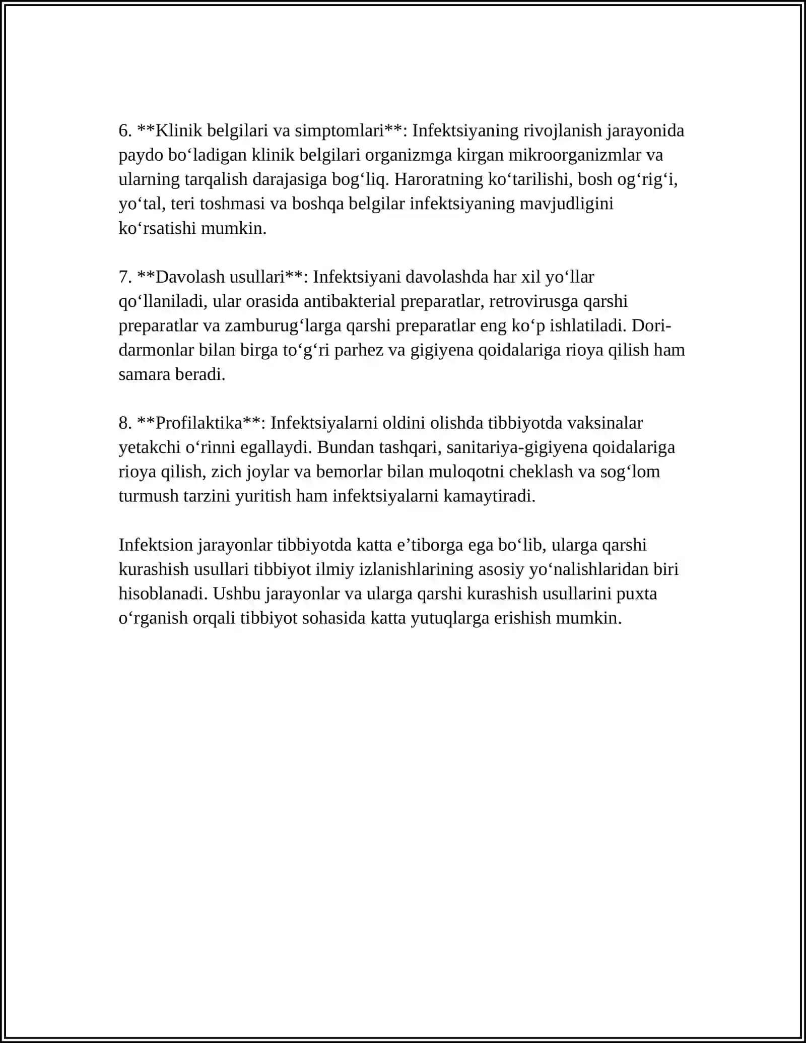 UMUMIY INFEKSION JARAYON HAQIDA TUSHUNCHA 4