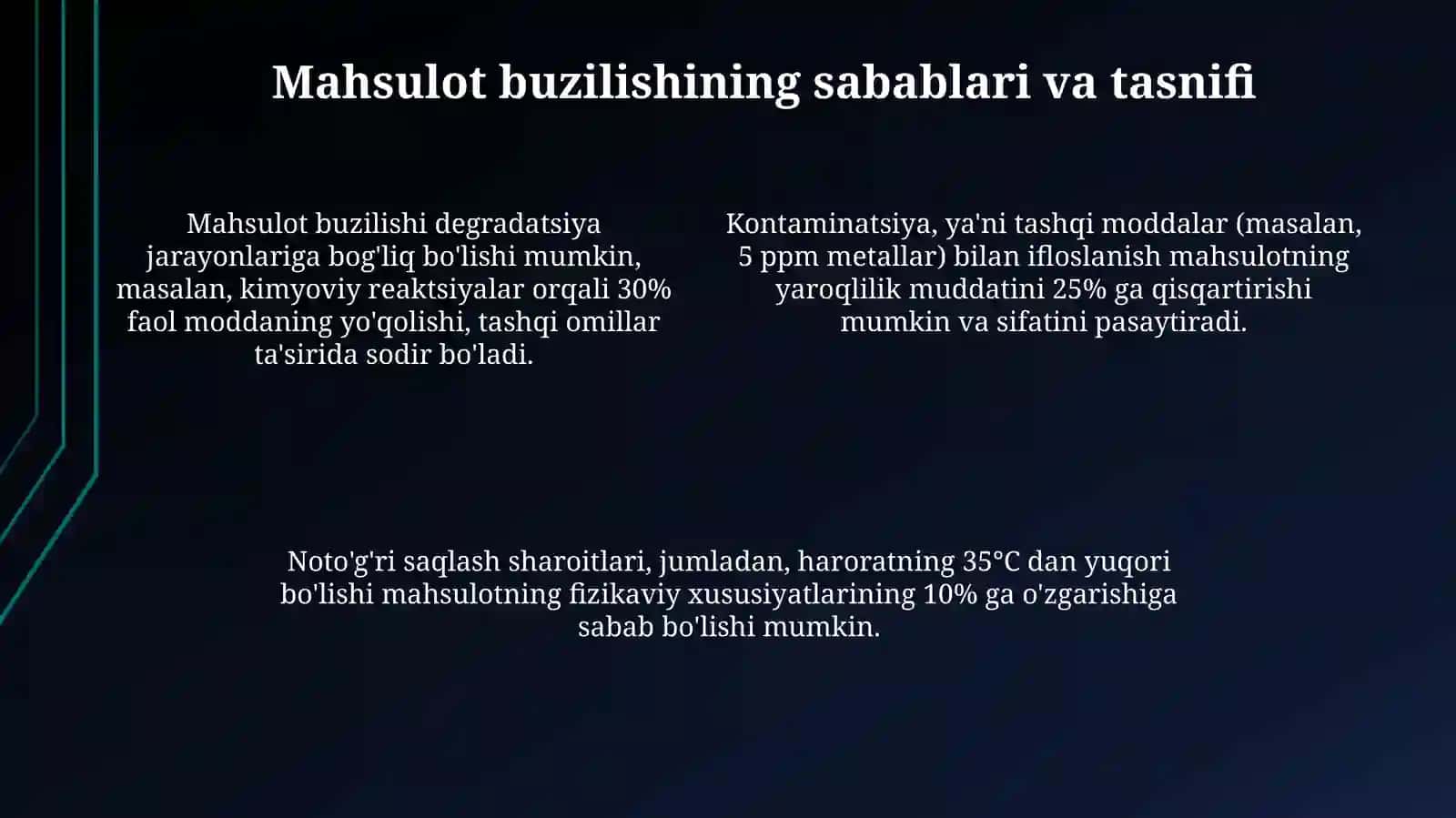 Iste'moldayaroqsizmahsulotlarnilaboratoriyausullaridatekshirish 4