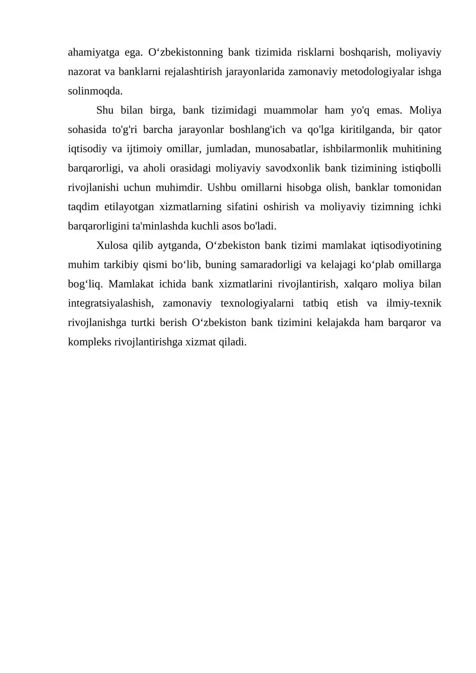 BANKLAR VA O‘ZBEKISTON RESPUBLIKASIDA BANK TIZIMI 4