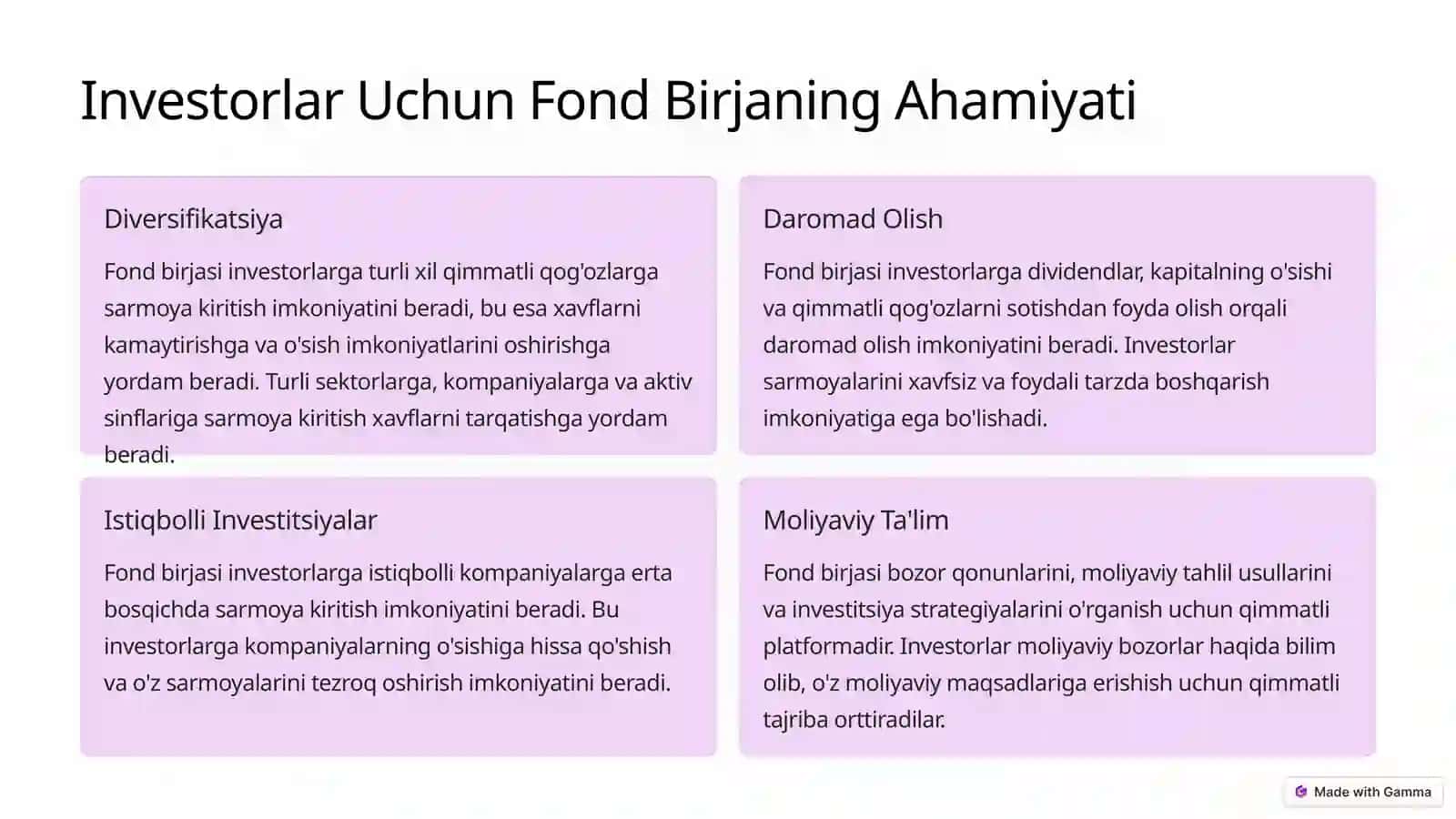 Fond Birjasi: Moliyaviy Bozorning Yuragi 4