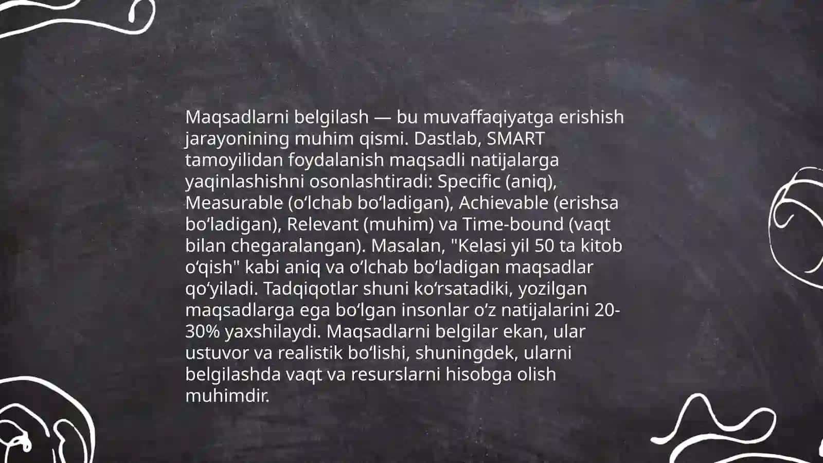 Vaqtning boshqarish usullari 4