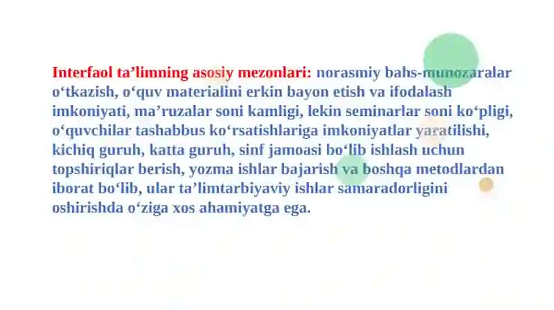 Interfaol usullarni  texnologiya darslarida foydalanish usullari 4