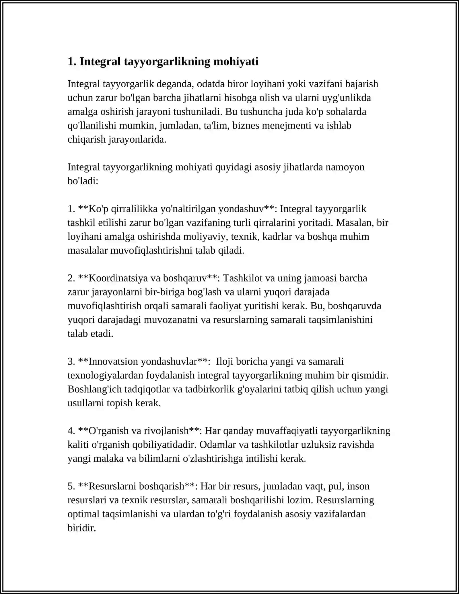 Integral tayyorgarlik mohiyati 4