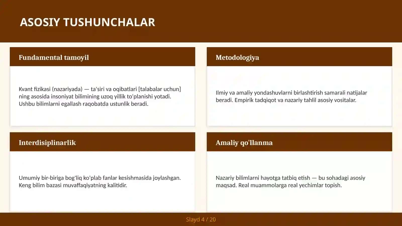 Kvant fizikasi (nazariyada) — ta'siri va oqibatlari [talabalar uchun] 4