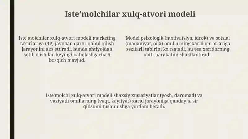 Iste'mol Bozori Mohiyati va Xususiyatlari 4