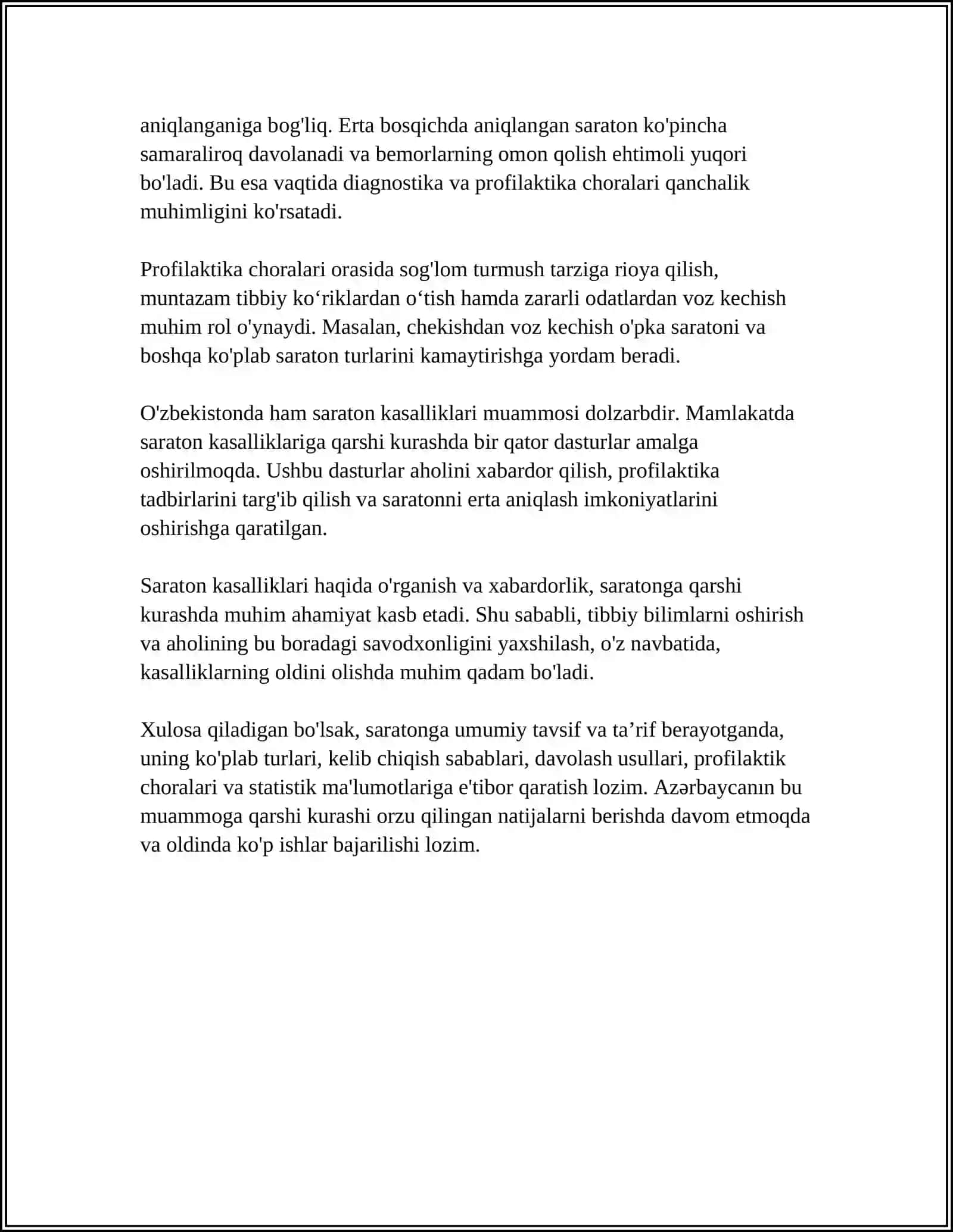 ONKOLOGIK KASALLIK TURLARI SARATON KASALLIGI 4