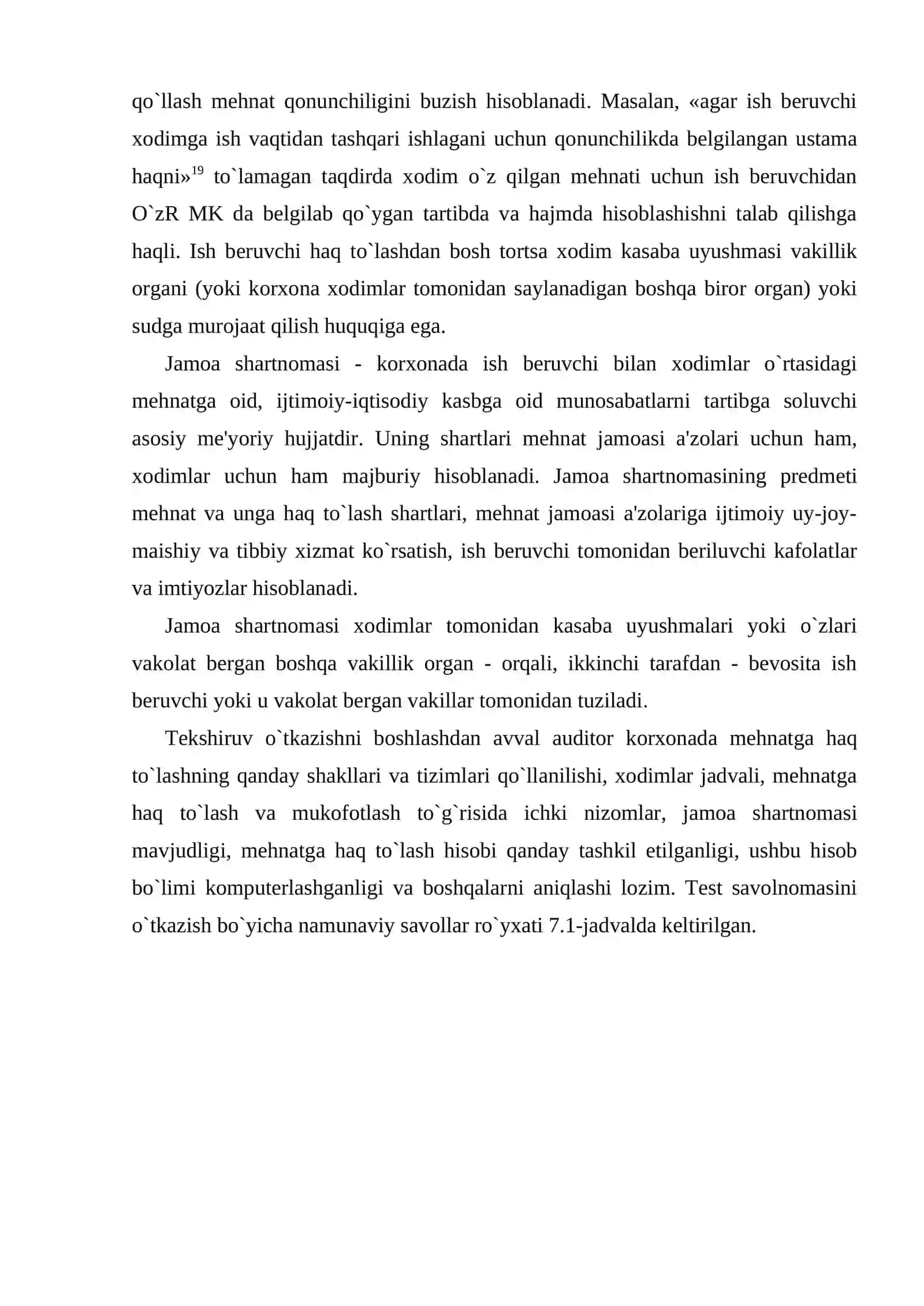 Xodimlar bilan mehnatga xaq to’lash bo’yicha muomalalari auditining uslubi 4
