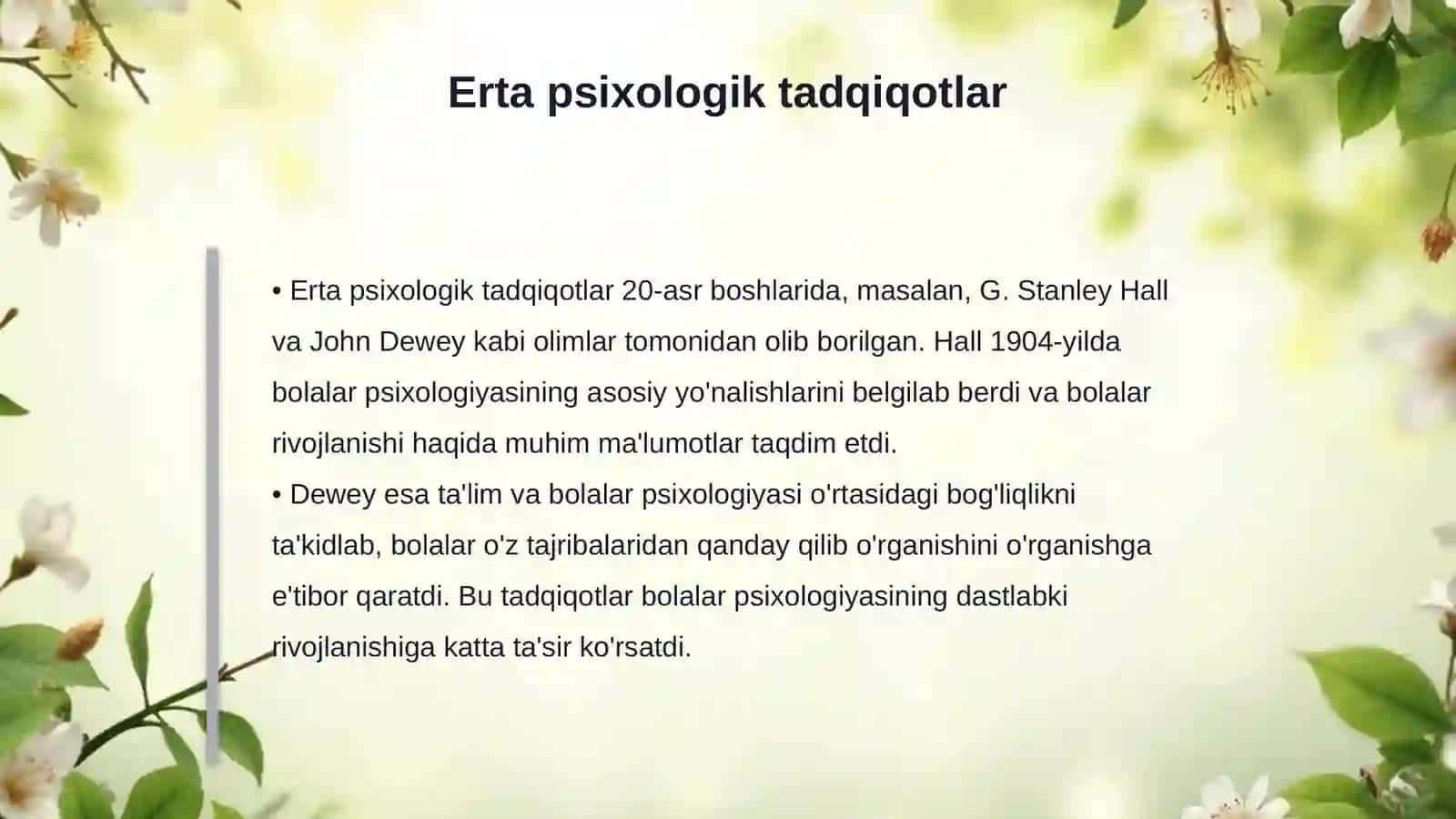 Bolalar Psixologiyasining Fan Sifatida Shakllanish Tarixi 4