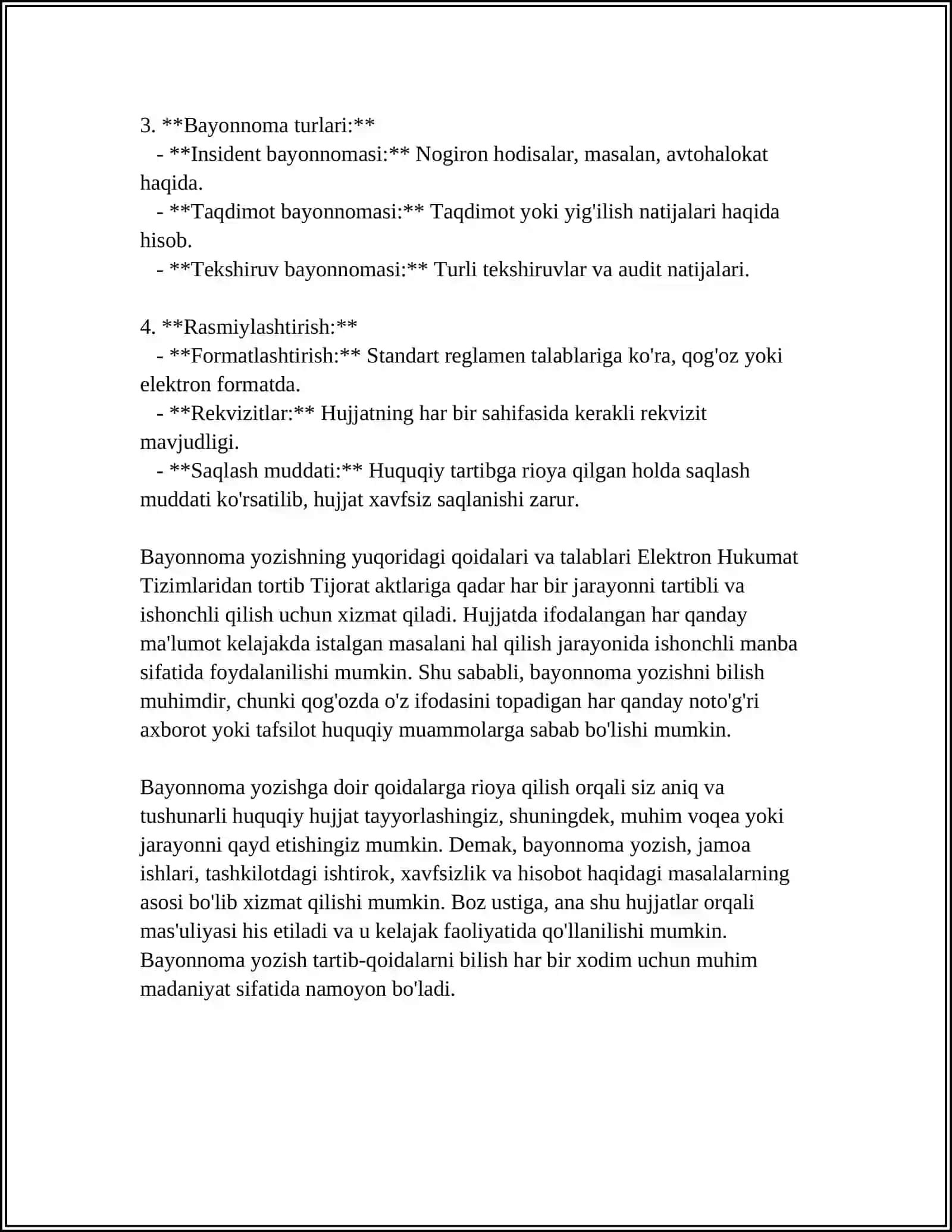 BAYONNOMA KÕRSATMA BUYRUQGA NAMUNA YOZISH N.DADAJONOVA NOMIGA 4