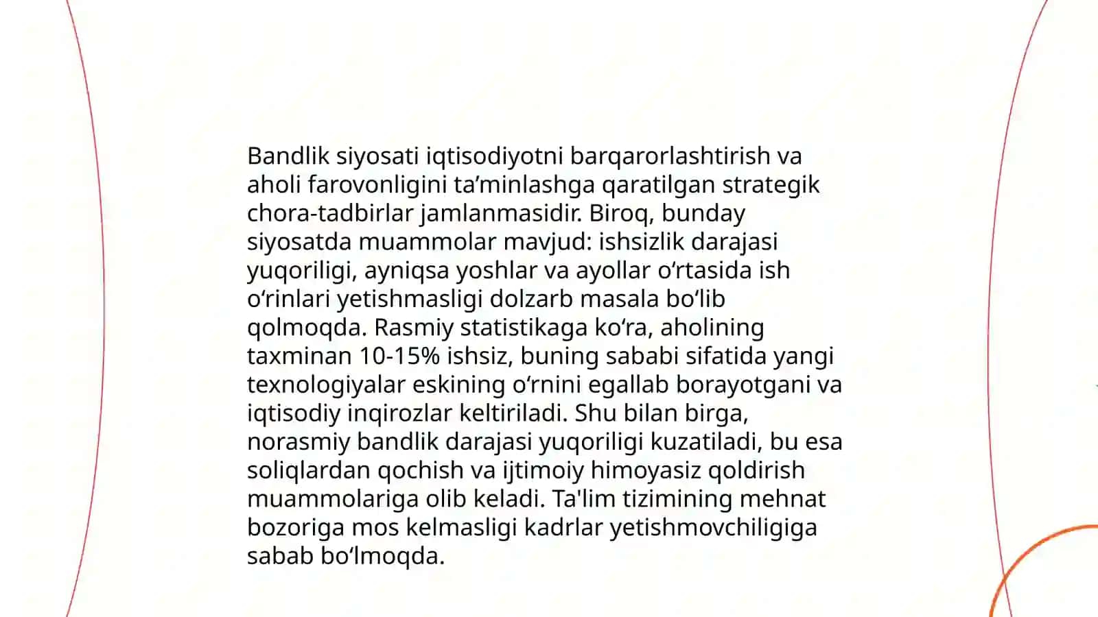 Bandlikni boshqarish muammolari 4