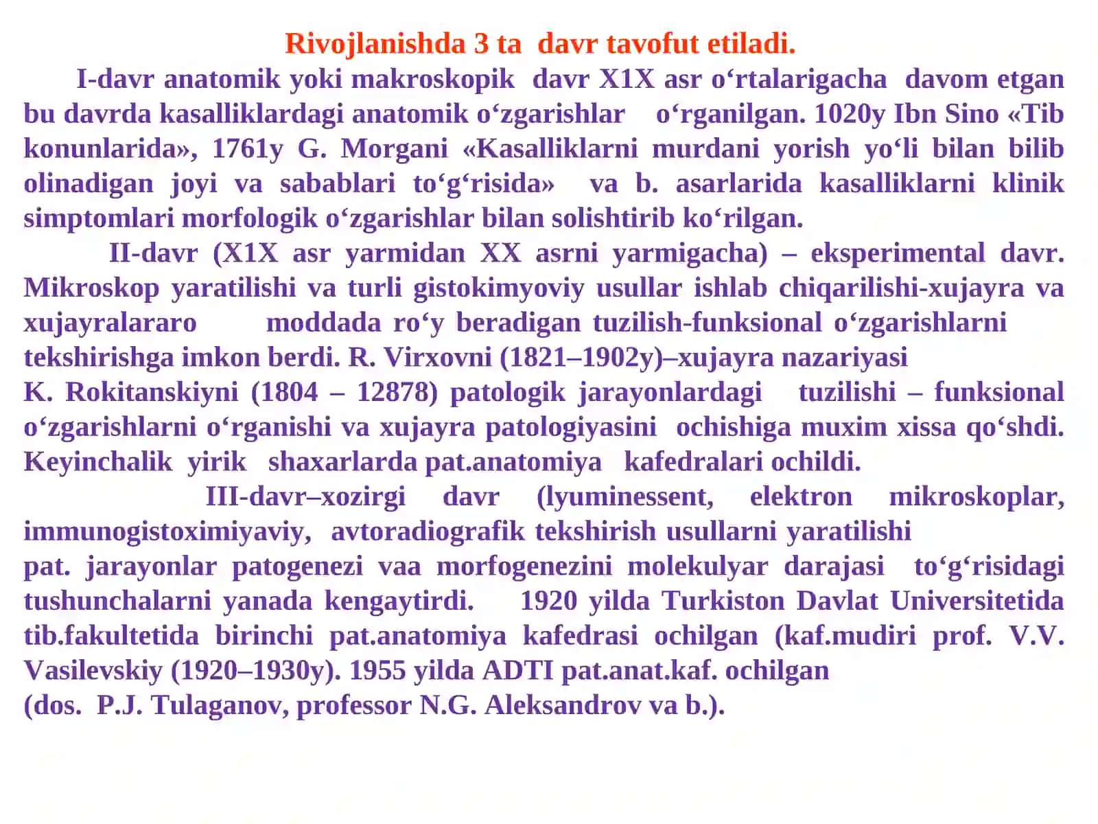 PATOLOGIK ANATOMIYAFANIDAN MA’RUZA 4