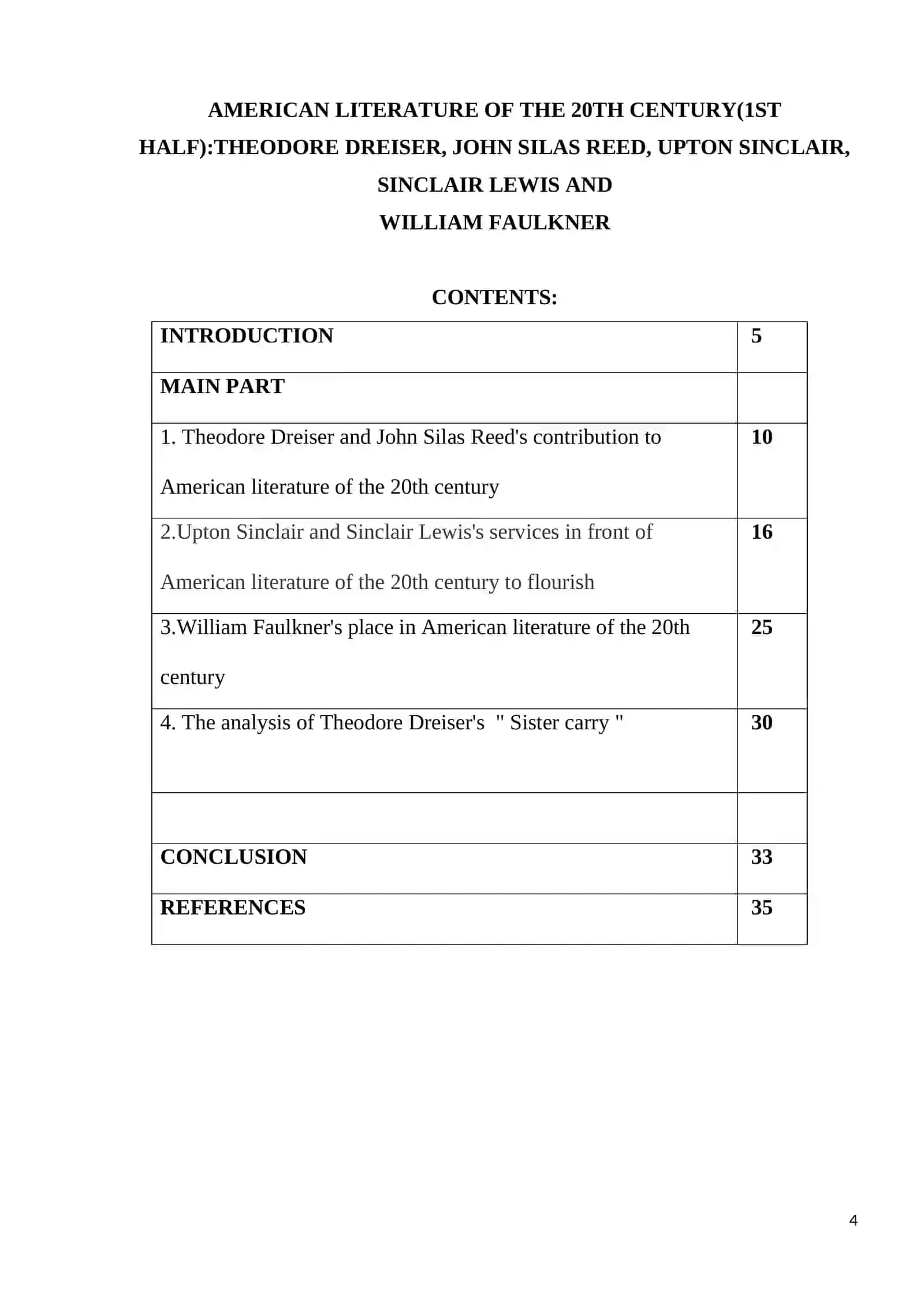 American Literature of the 20th century( 1st half ) 4