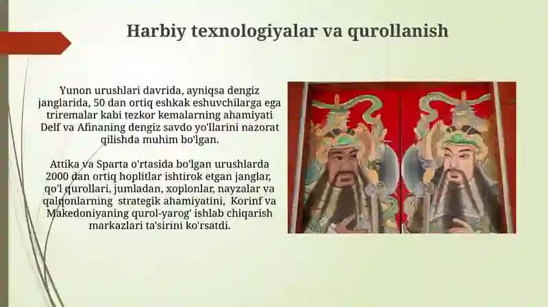 Yunon fors urushlarining xususiyatlari 4