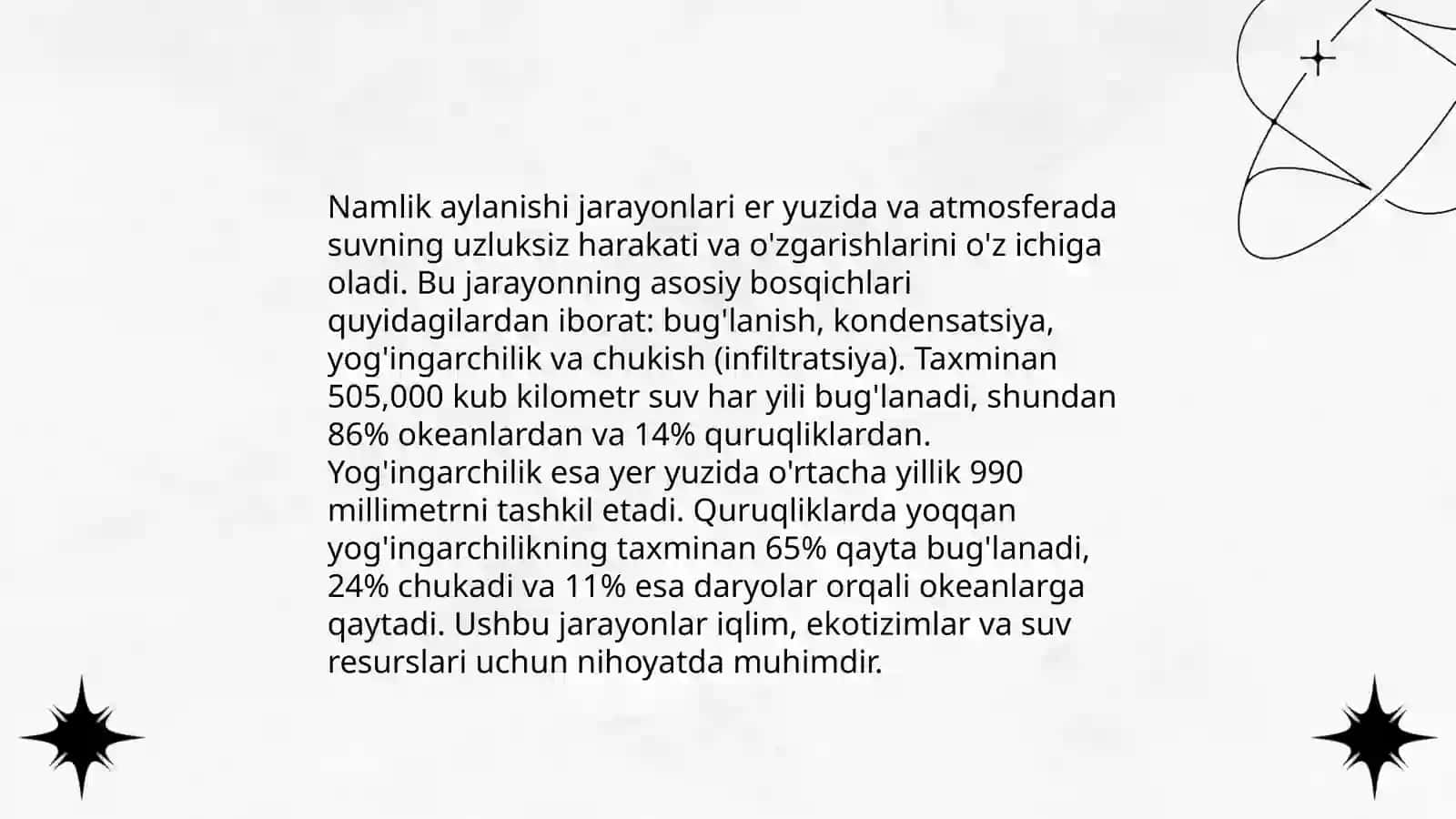 Atmosferada namlikning aylanishi 4