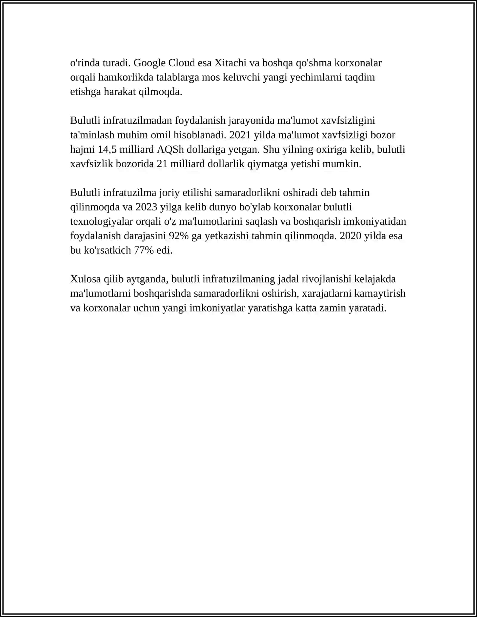 BULUTLI TEXNALOGIYALAR 4