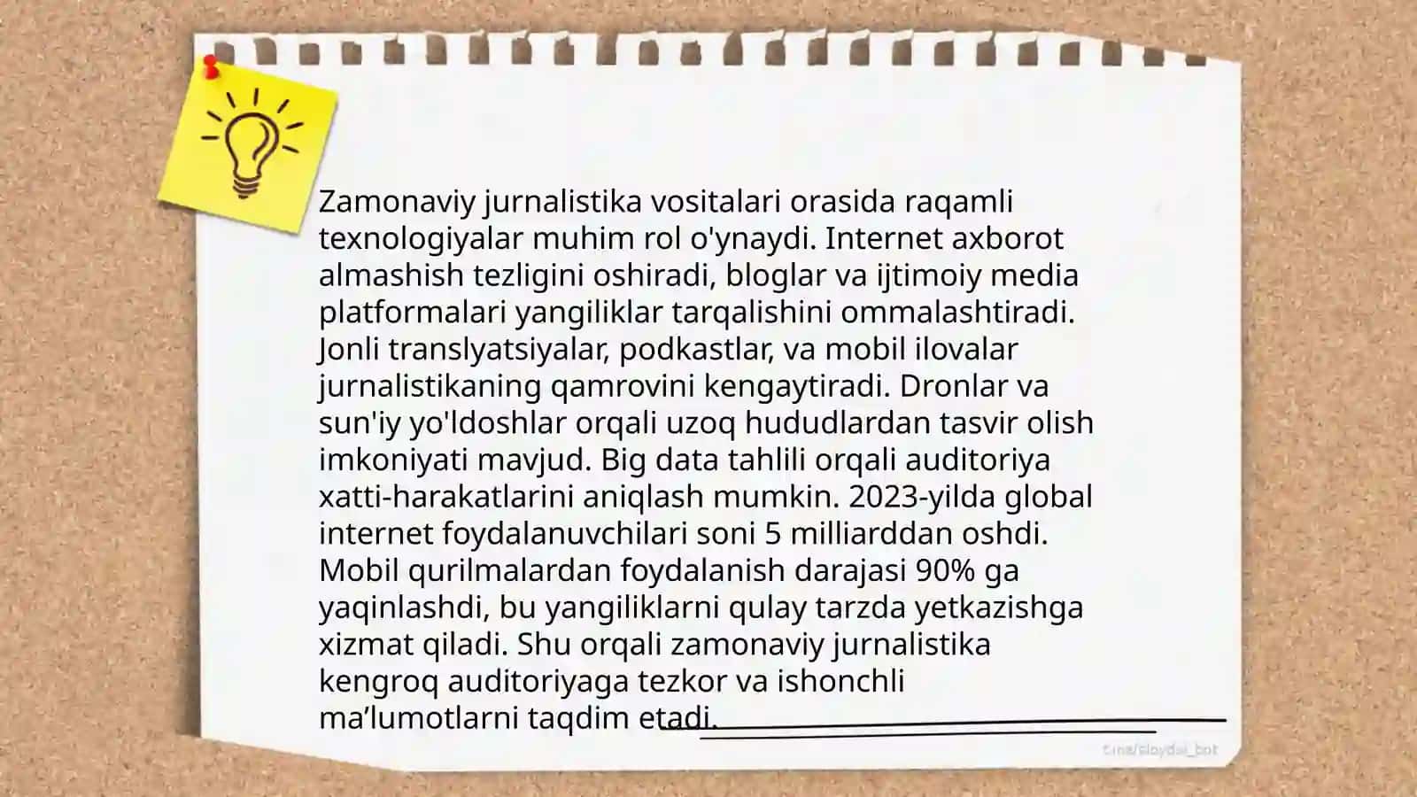 Jurnalistika hayoti va òrni 4